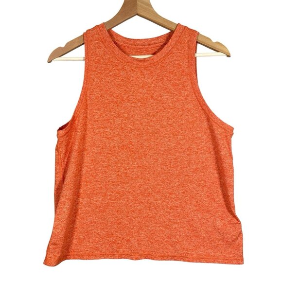 Athleta Uptempo Tank S Athletic Workout Top Loose Relaxed Fit Heather Orange - Picture 1 of 10